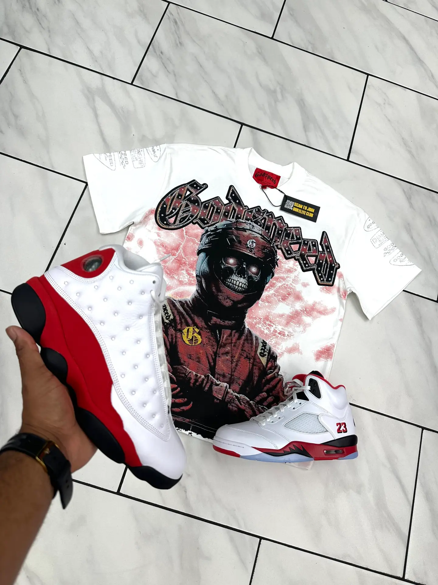 Godspeed Speedracer Graphic Tshirt "Wht/Red"