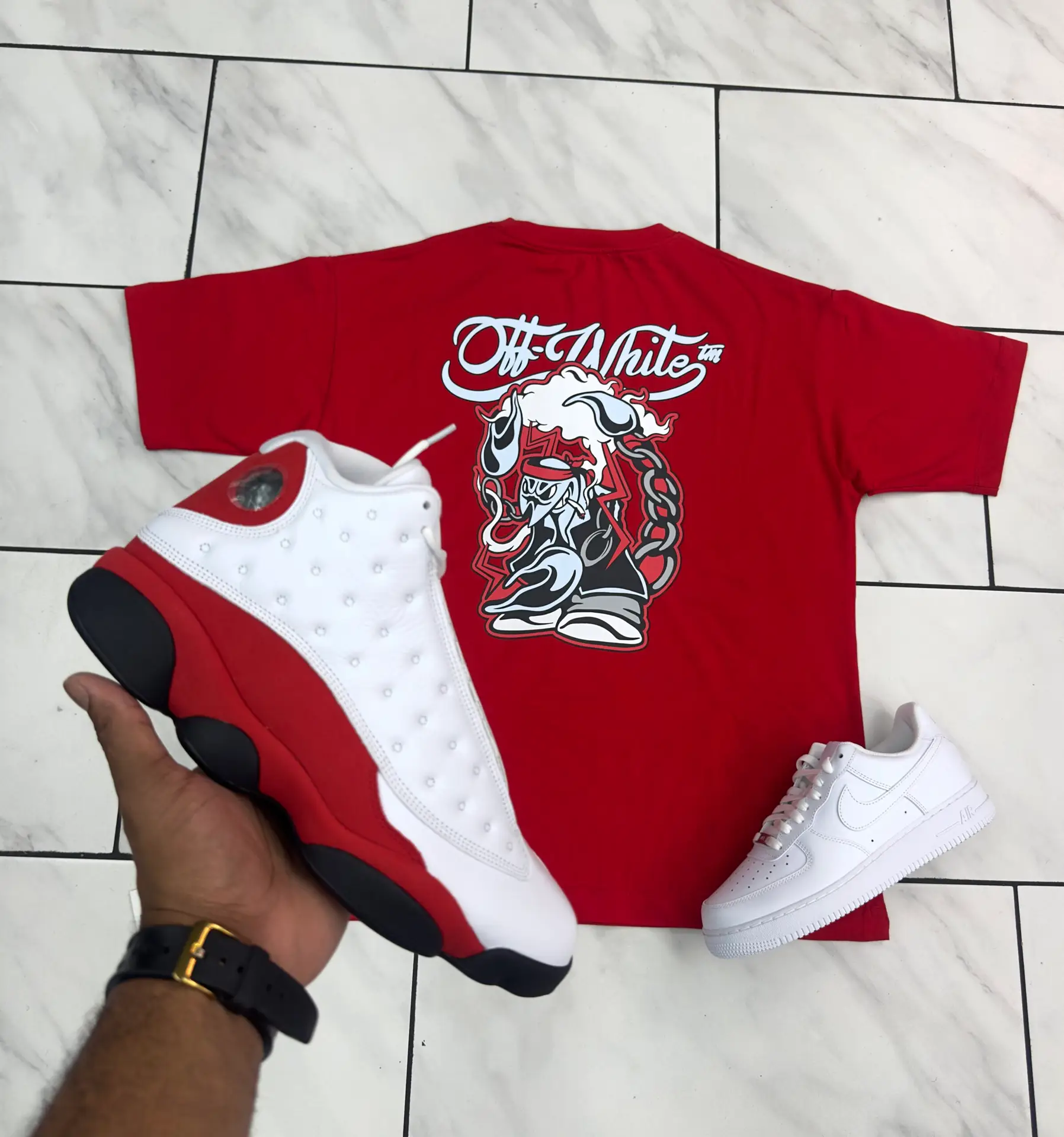 Off-White Scorpion Graphic Tshirt "Red" XL