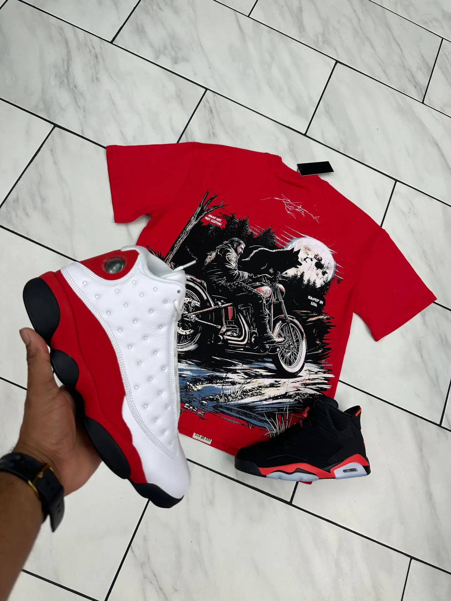 Godspeed Biker Graphic Tee "Red" XL